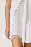 White Mini Dress with Chantilly Lace Slip Detail