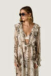 Printed Fluid silk-viscose maxi dress with delicate ruffle details