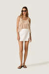 Wrap Mini Skirt with Side Tie Closure