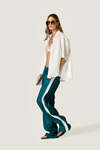 Wide-Leg Trousers with Contrast Side Panel