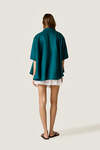 Linen Green Oversized Shirt with Fluid Silhouette