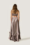 Silk Maxi Skirt with Cascading Ruffles