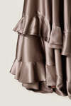 Silk Maxi Skirt with Cascading Ruffles