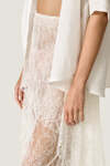Off-White Sheer Lace Skirt