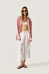 Linen Trousers with Chantilly Lace