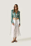 Linen Trousers with Chantilly Lace