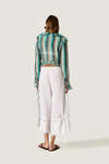 Linen Trousers with Chantilly Lace