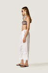 Linen Trousers with Chantilly Lace
