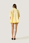 Yellow Viscose Ruffle Shorts
