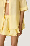 Yellow Oversized Shirt with Fluid Silhouette