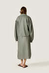 Kaki Oversized Blouse with Drawstrings