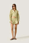 Pistachio Green Ruffle Shorts