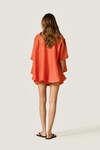 Coral Viscose Ruffle Shorts