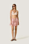 Rose Mini Skirt with Lace Inserts