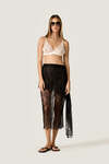 Black Sheer Lace Skirt