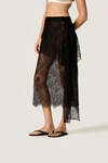 Black Sheer Lace Skirt