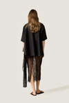 Black Oversized Shirt with Fluid Silhouette