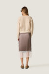 Silk Wrap Skirt with Lace